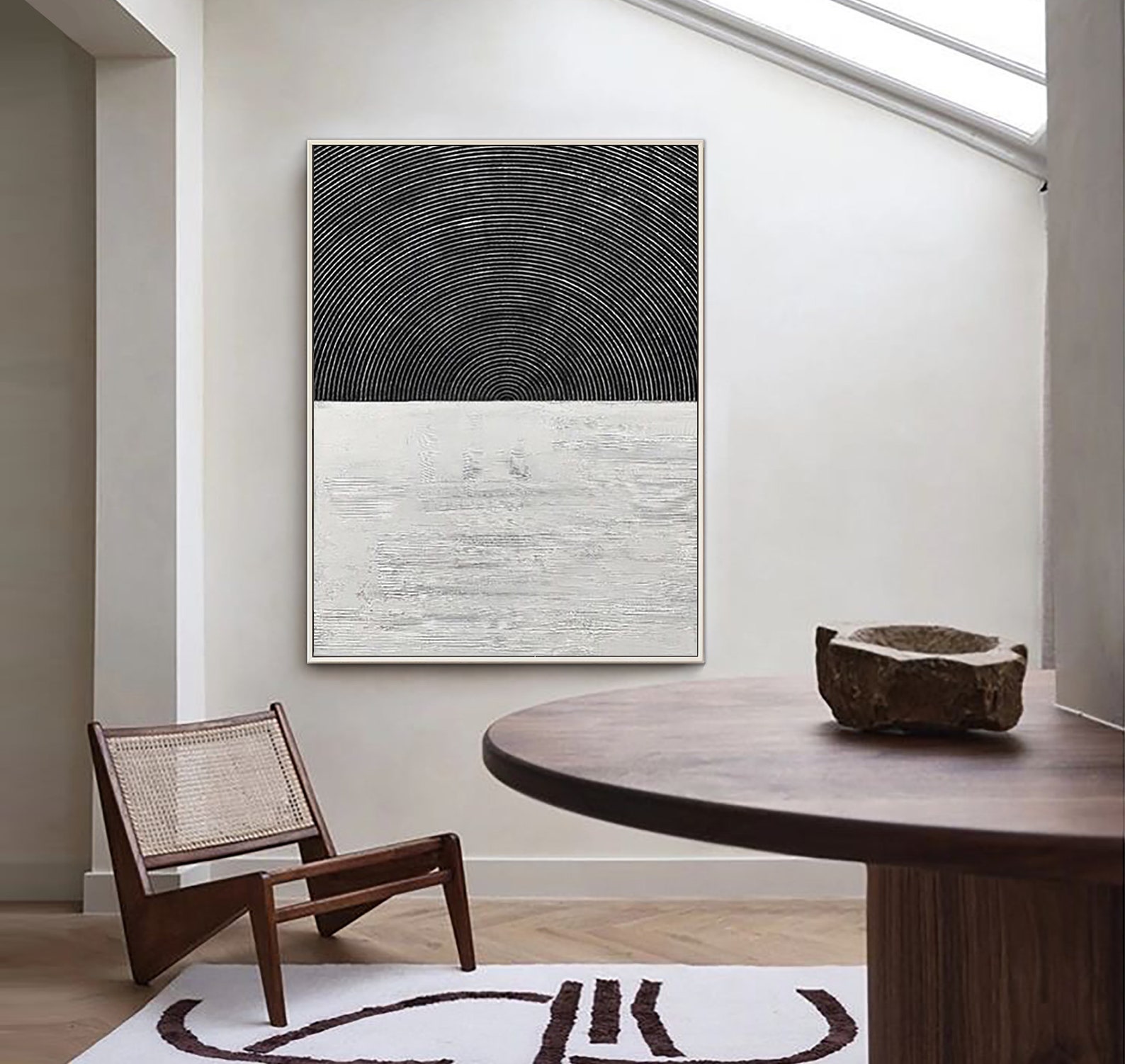 Curated visual reference: Cozy Minimalist Textured Wall Decor Reference: Black White Minimalist Textured Wall Art Black White Abstract Painting