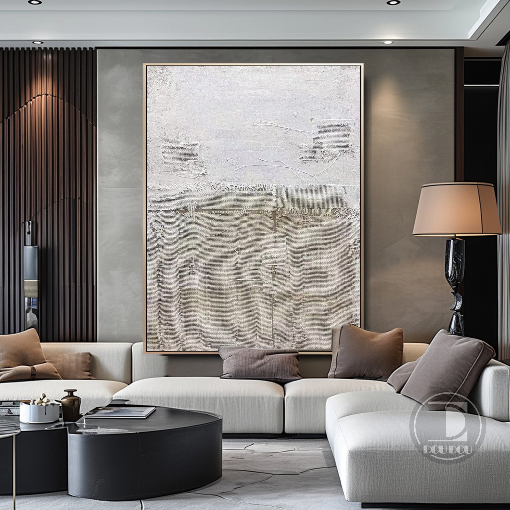 Photo inspiration: Picture Idea: Wabi Sabi Wall Art Gray White Minimalist Abstract Painting On