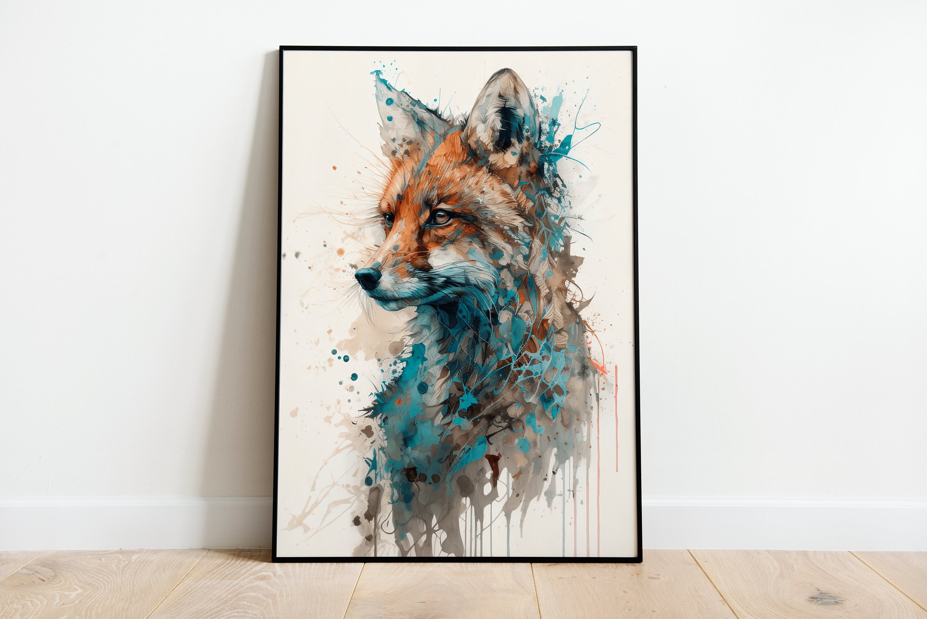 Abstract Fox Painting