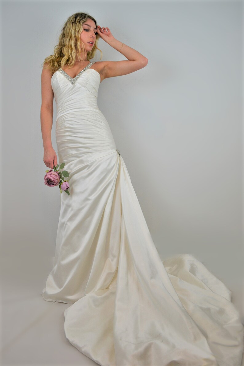 Stunning Lace up Back Wedding Dress Etsy