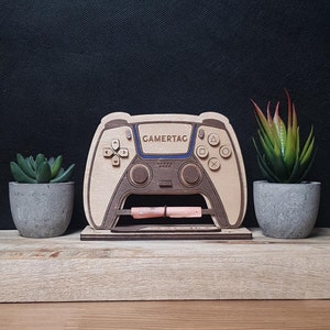 Spielekonsole Controller / Geldgeschenk / Geschenkidee - Personalisierbar - Für Gamer  - Videospiel Deko - Geburtstagskarte - Geldhalter