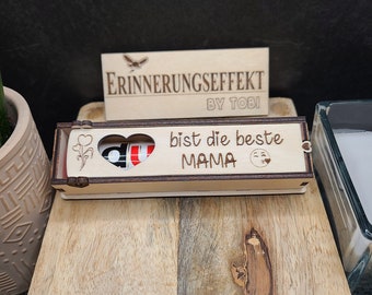 Du bist die beste Mama - Muttertagsgeschenk - Schokoriegelbox inkl. Duplo