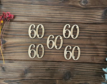 60 Geburtstag personalisierte Streudeko | Tischdeko 60 Geburtstag | Streudekoration | 60 Geburtstag Zahl | 60 Geburtstag schmücken | Party