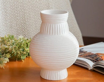 Athens Large White Matt Vase