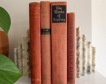 Vintage Light Red Books