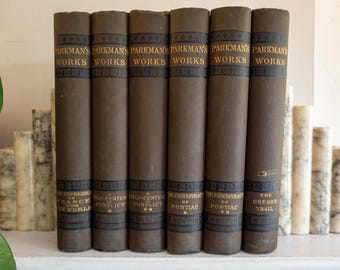 1890s Parkman's Works | Antique brown and gold books