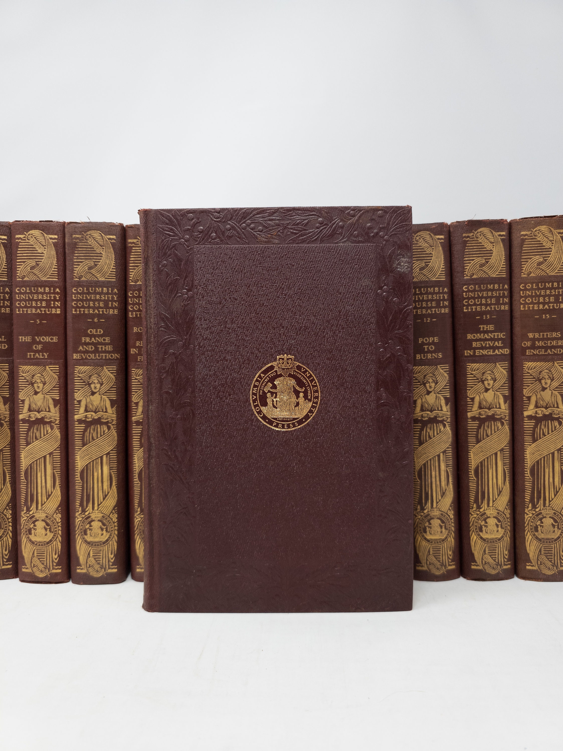 1928 Columbia University Course in Literature Red and Gold Books 17 of