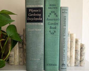 Libros antiguos de jardinería y plantas de interior / Regalo para jardineros /