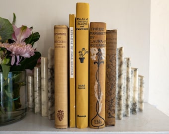 Yellow Vintage Books (Set of 5)