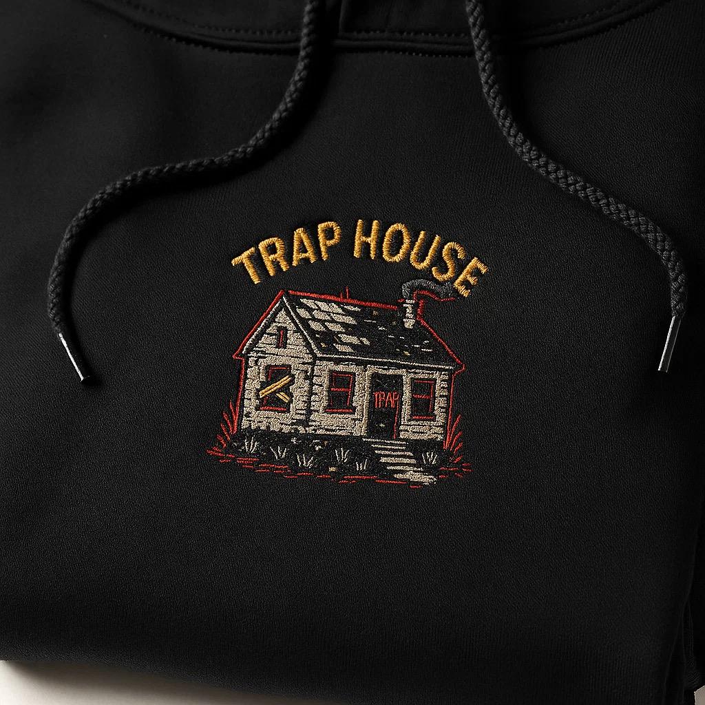 Black Hoodie Traphouse Hoodie Trap House Party Hoodie Black