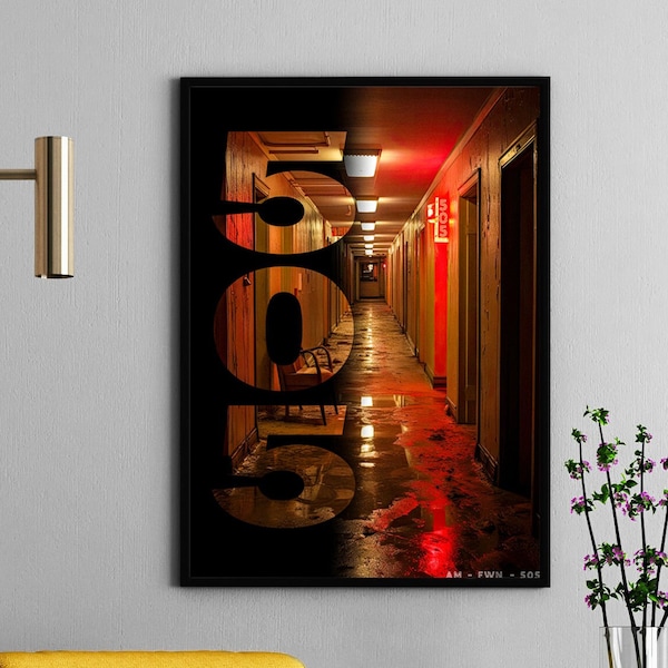 505 Arctic Monkeys -  Neon Hotel Corridor - Arctic Monkeys Inspired Digital Poster