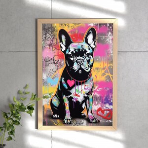 Splatter Frenchie - Vibrant Painted French Bulldog Digital Download