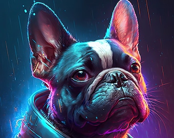 Cyberpunk Frenchie Future (Französische Bulldogge)