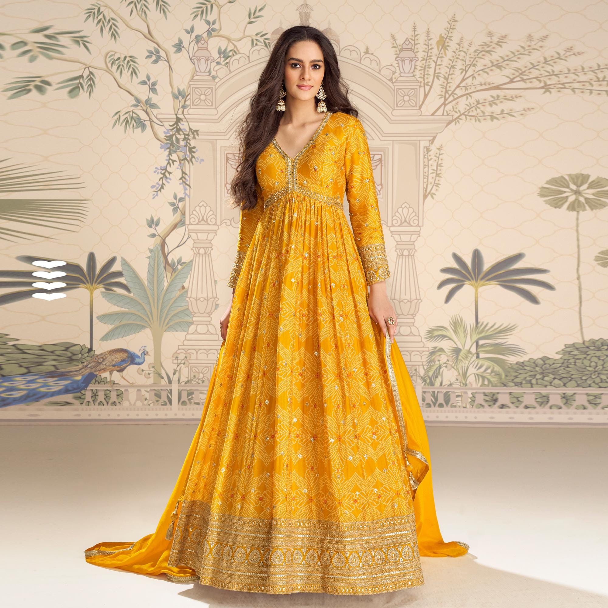 Bandhani Gown - Etsy Bandhani Gown - Etsy