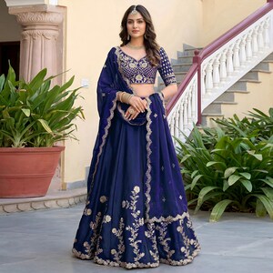 Cobalt Blue Lehenga