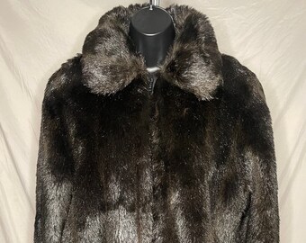 Vintage Scandinavian Faux Fur Women’s Coat Size Medium