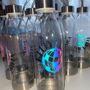 Bachelorette disco theme water bottle