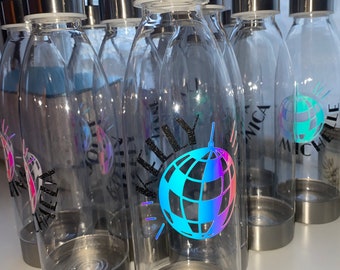 Bachelorette disco theme water bottle