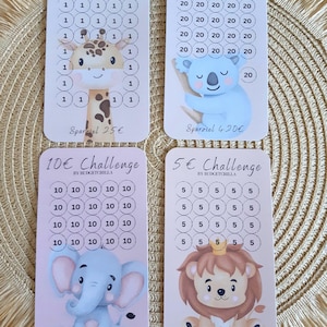 Budget challenge TIERE Umschläge a6 aus Papier cash envelope System bargeldumschläge zum sparen umschlagmethode pysiches bugeting Set