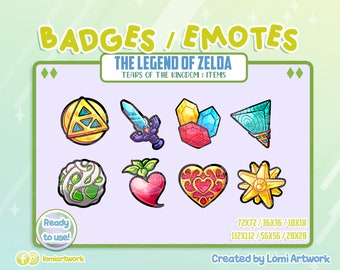 Zelda Gegenstand Badges/Emotes: Twitch/Discord/YouTube (P2U)