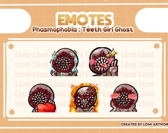 Phasmophobia Emotes: Teeth Ghost Girl - Twitch/Discord/Youtube (Instant Download)