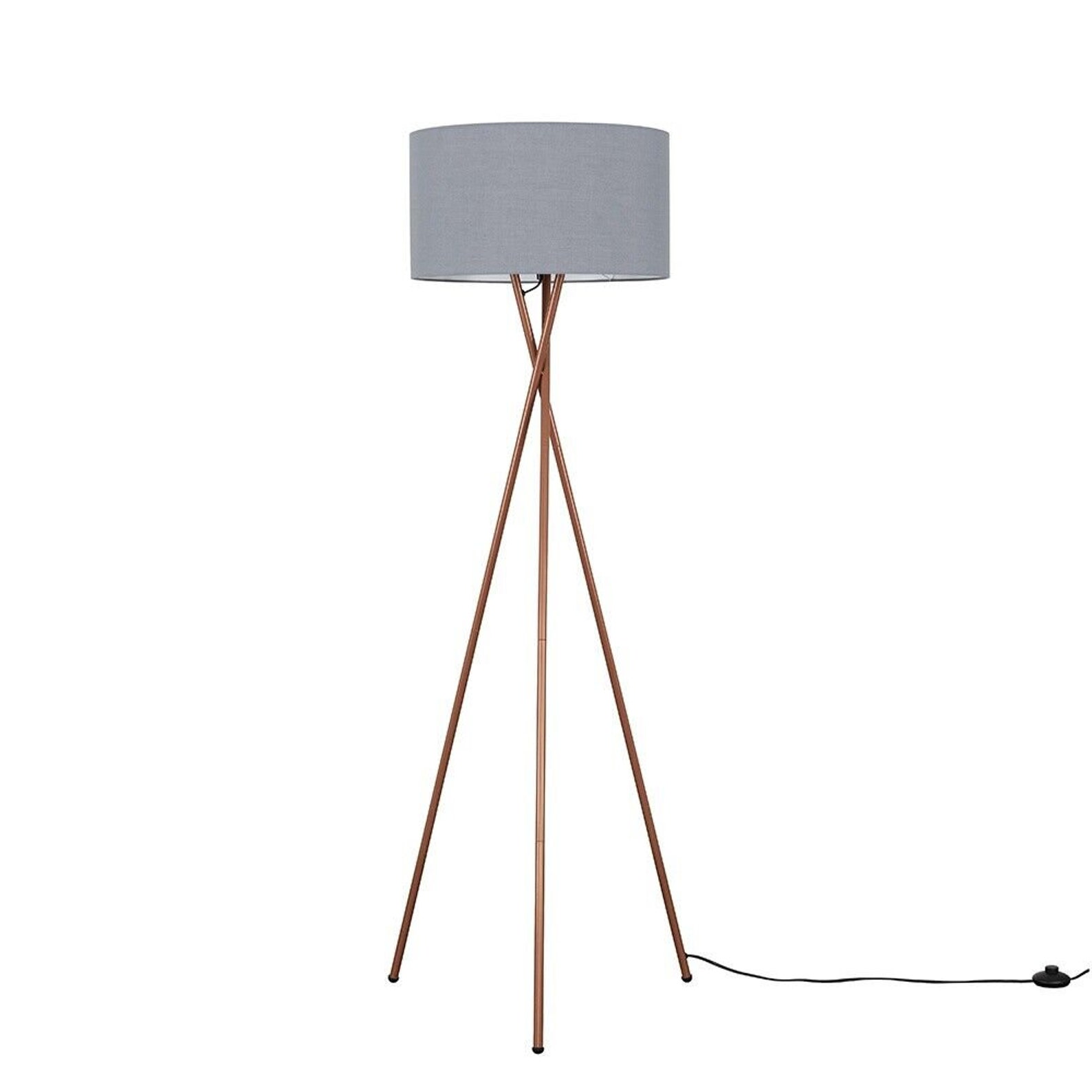 Copper Tripod Floor Lamp Standard Light Living Room Lounge Lighting