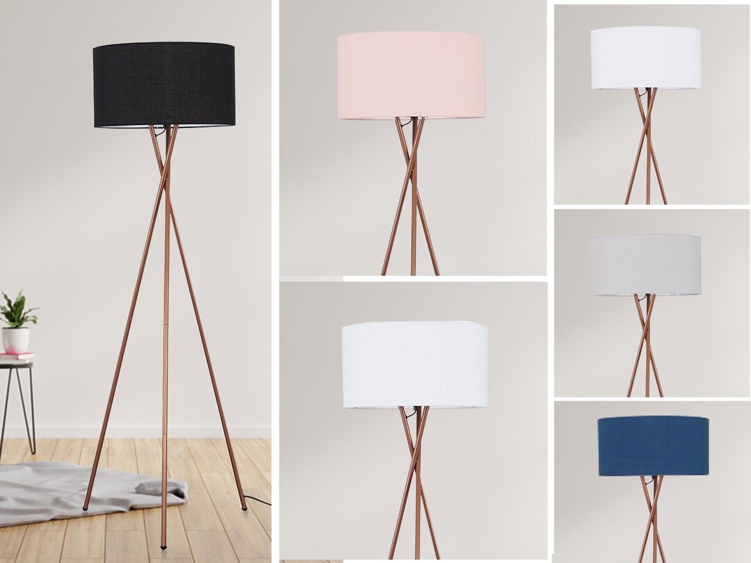 Camden copper 2024 tripod floor lamp
