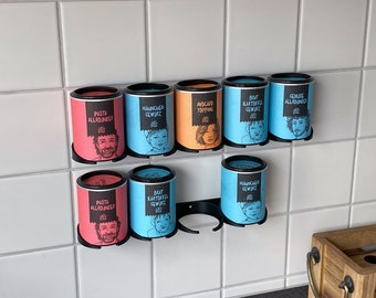 Produktbild von Vomeno® Gewürzregal Mit 18 Edelstahl Gläsern – Universal Küchen