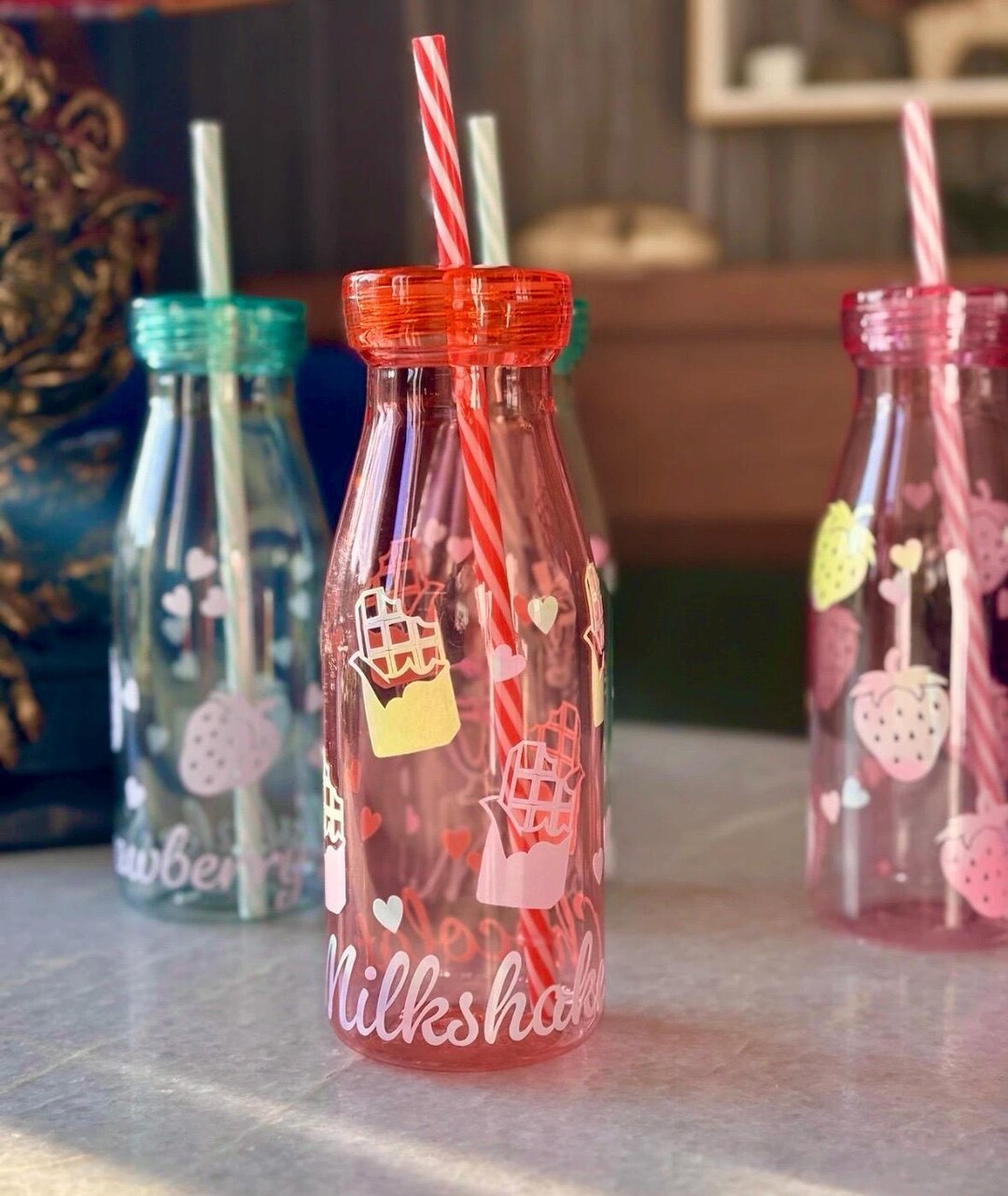 Orange Milkshake Bottle - Party Favour Bottles - Vinyl Shaped ...