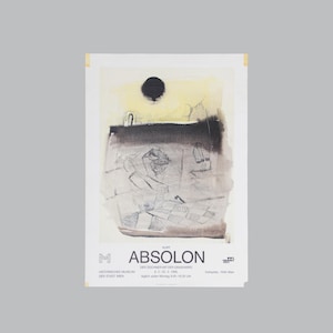 Art Museum poster by KURT ABSOLON Vienna poster 1980s drawing vintage museum exhibit wall decor