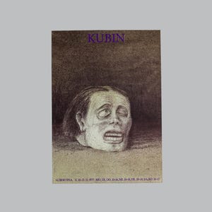 Art Exhibition Poster ALFRED KUBIN – exhibit Vienna museum ALBERTINA print 1977 surrealist horror drawing wall art