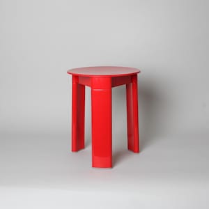 Vintage Roter Plastikhocker von Olaf von Bohr für GEDY - Italienisches Space Age Design