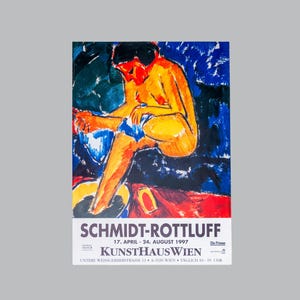 original exhibit poster – SCHMIDT-ROTTLUFF Vienna Museums 1997 Art Exhibition KunstHaus, german expressionism
