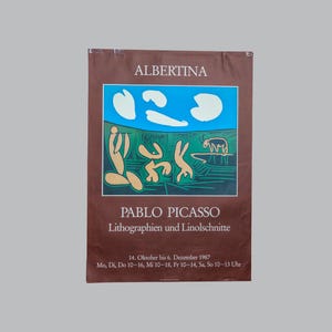 ウィーン美術館展示ポスター PICASSO、1980年代のヴィンテージポスター、ヴィンテージ展示ポスター