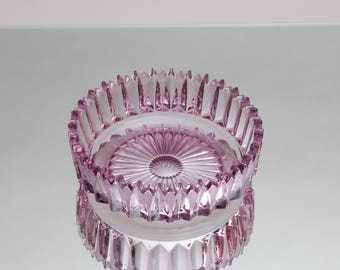 Vintage Violet Glas Schale: 1950er Jahre Art Deco Herzstück