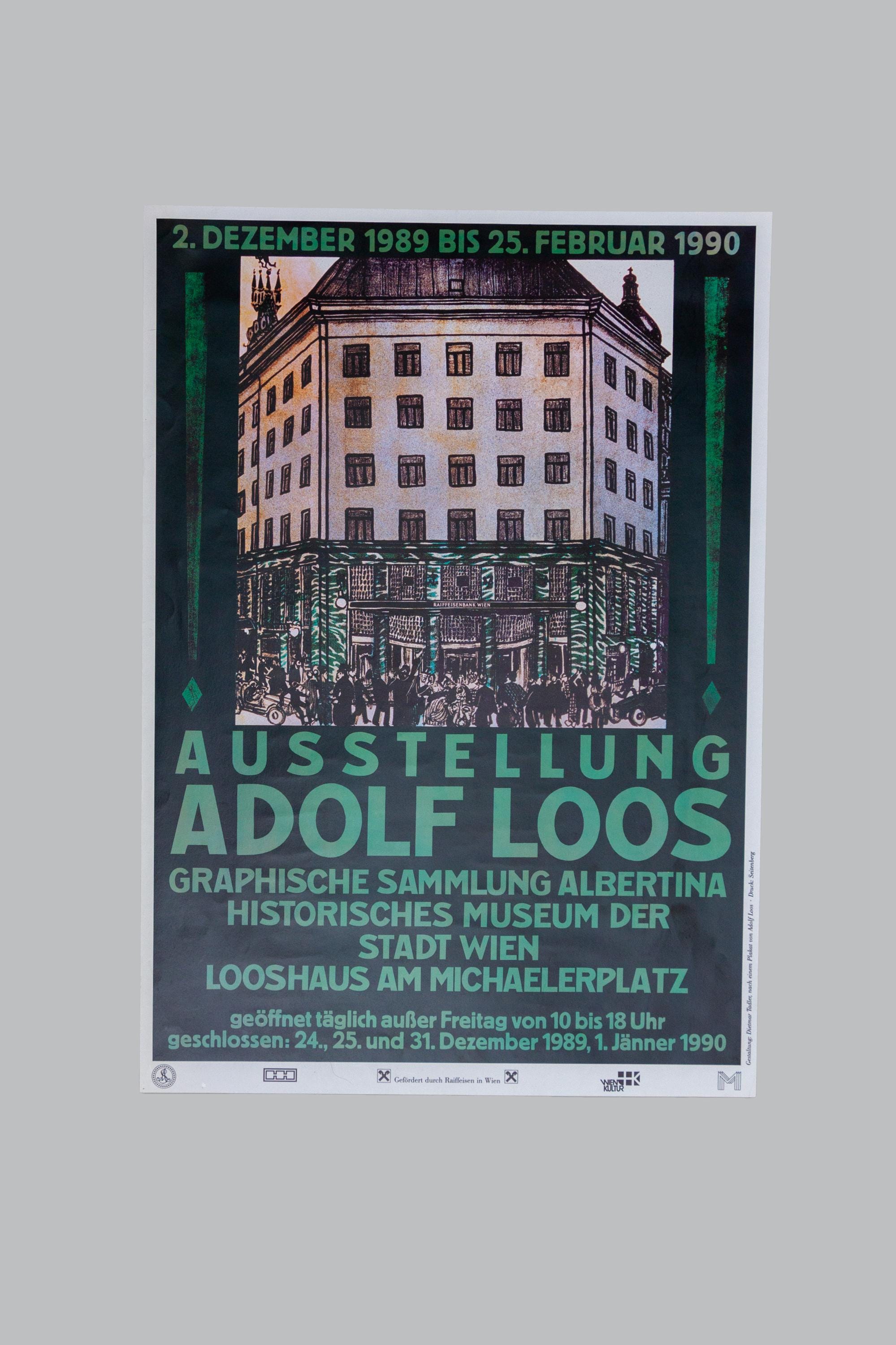 Original Exhibit Poster – Vienna Museum Art Exhibition Adolf Loos