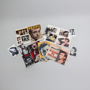 rare JAMES DEAN fan collection from the 50s 60s – mid century clippings scrapbook | cinema memorabilia, midcentury Hollywood fanbook