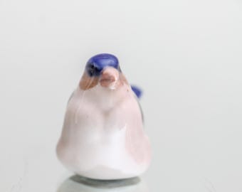 ロイヤルコペンハーゲン磁器の鳥の置物：手描きのヴィンテージスズメの