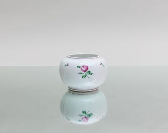 アウガルテン ウィーンのバラの花瓶：手描きのオーストリアの磁器