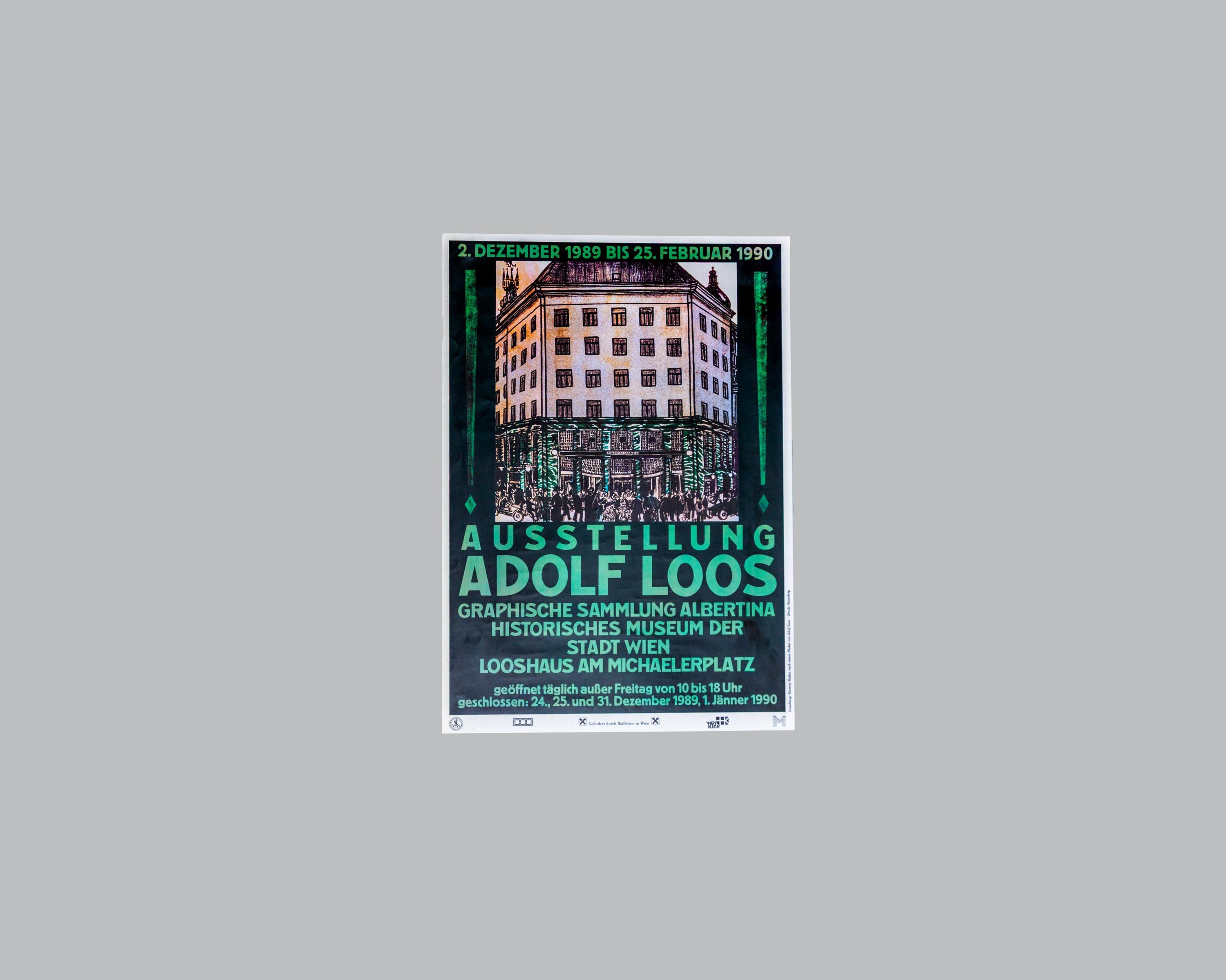 Original Exhibit Poster – Vienna Museum Art Exhibition Adolf Loos