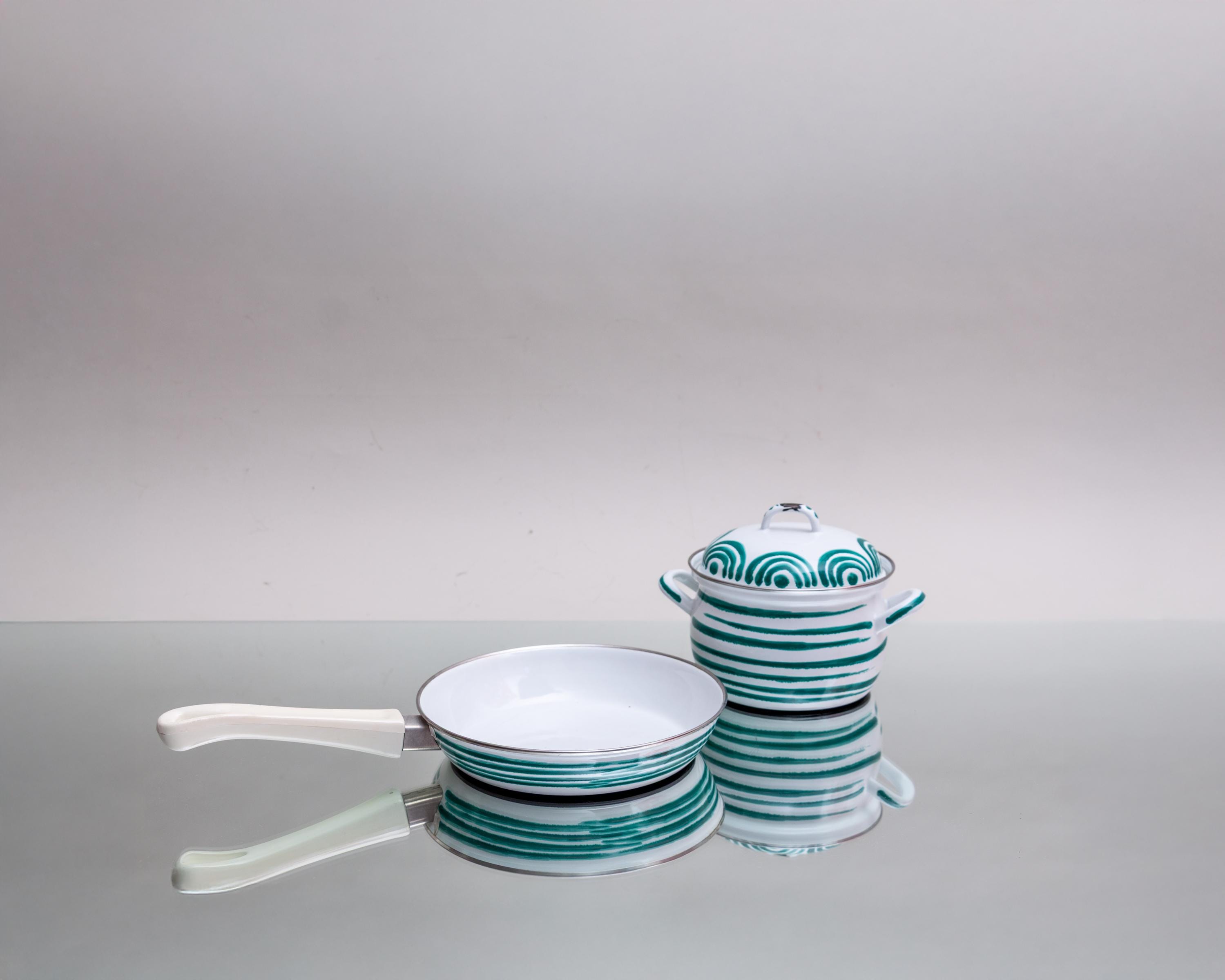 RIESS エナメル　ザル 5-part enamel set - Riess Enamel Cookware