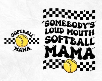 Somebody's Loud Mouth Softball Mama Png Svg,softball mama png,softball mom svg,softball png svg,sports mom svg,softball mom,softball tee