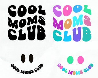 Cool Moms Club PNG,funny mom shirt,trendy mama png,wavy stacked png,mothers day shirt,mom birthday gift,new mom gift,pregnancy gift,digital