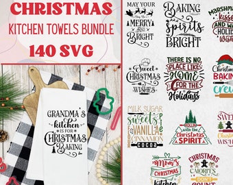 Christmas Kitchen Towels Svg Bundle,christmas dish towel,christmas svg,kitchen svg,baking svg,potholder svg,christmas baking svg,apron svg