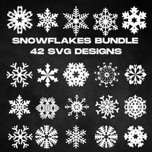雪の結晶 SVG バンドル、雪の結晶 SVG、雪だるま SVG、雪の結晶カット ファイル、ベクター スノー、クリスマス SVG、クリスマス バンドル、クリスマス クリップアート