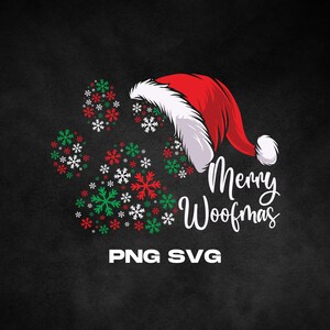 Hondenliefhebber SVG, hond kerst SVG, vrolijk Woofmas SVG, hond moeder SVG, hond Mama SVG, Kerstmis SVG PNG, vrolijk kerstfeest SVG, kerst shirt SVG, santa