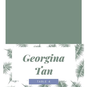 Wedding place card template