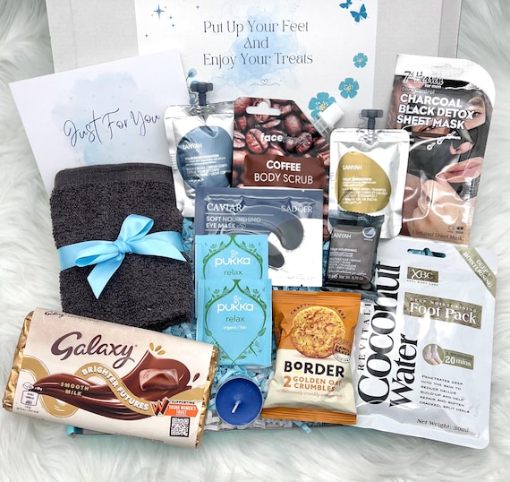 Pamper Gift Box For Him Birthday Relax Pamper Hamper Self Care Package Hug in a Box Pick Me Up Thinking of You Personalised Letterbox Gift
