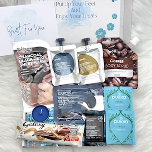 Mens Pamper Gift Box Birthday Box for Men Self Care Package for Him Fathers Day Pick Me Up Thinking of You Personalised Letterbox Gift Midi Teas