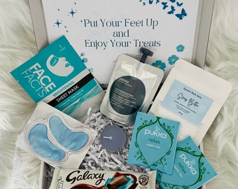 Pamper Gift Box For Her Birthday Relax Pamper Hamper Self Care Package Hug in a Box Pick Me Up Thinking of You Personalised Letterbox Gift